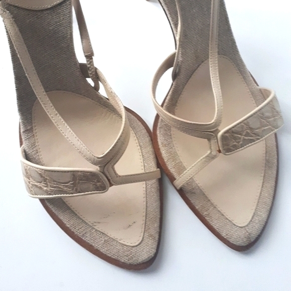 Goffredo Fantini | Leather Slingback Stiletto Sandals - Picture 3 of 6